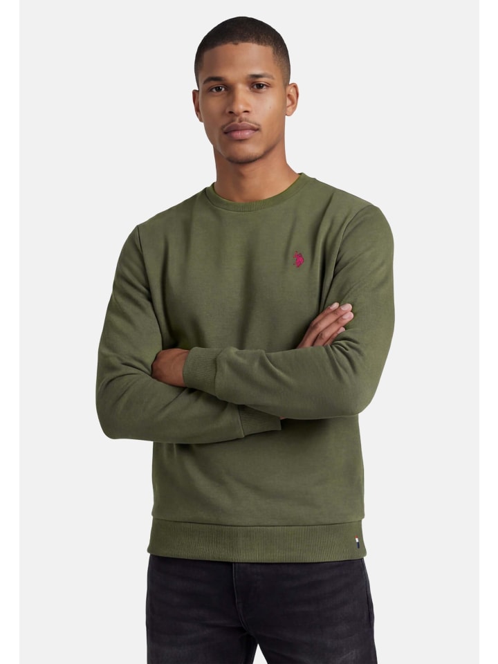 Pullover USJaxxon – Herren Sweatshirt mit Rundhalsausschnitt in Green