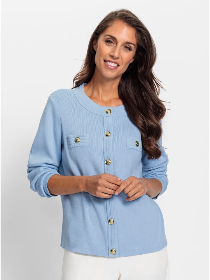 Cardigan in eisblau