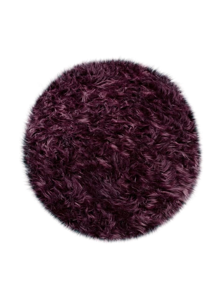 Hochflor Teppich Shaggy waschmaschinenwaschbar Einfarbig in Lila