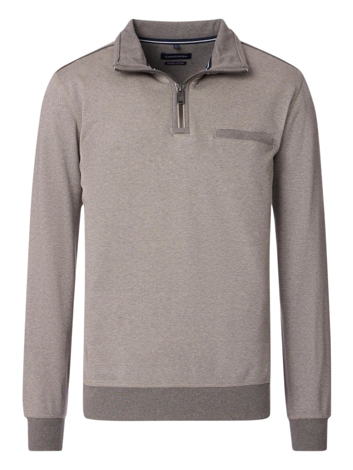 Sweattroyer Basic in Grau