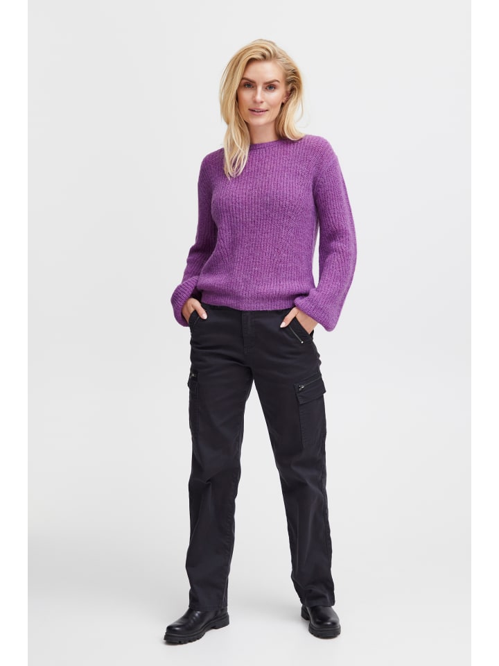 Strickpullover PZIRIS Regular fit in Bright Purple Melange