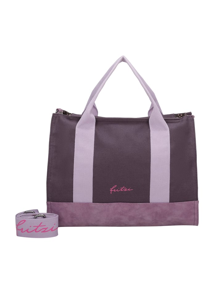 Shopper Canvas Tote Bag in Plumy