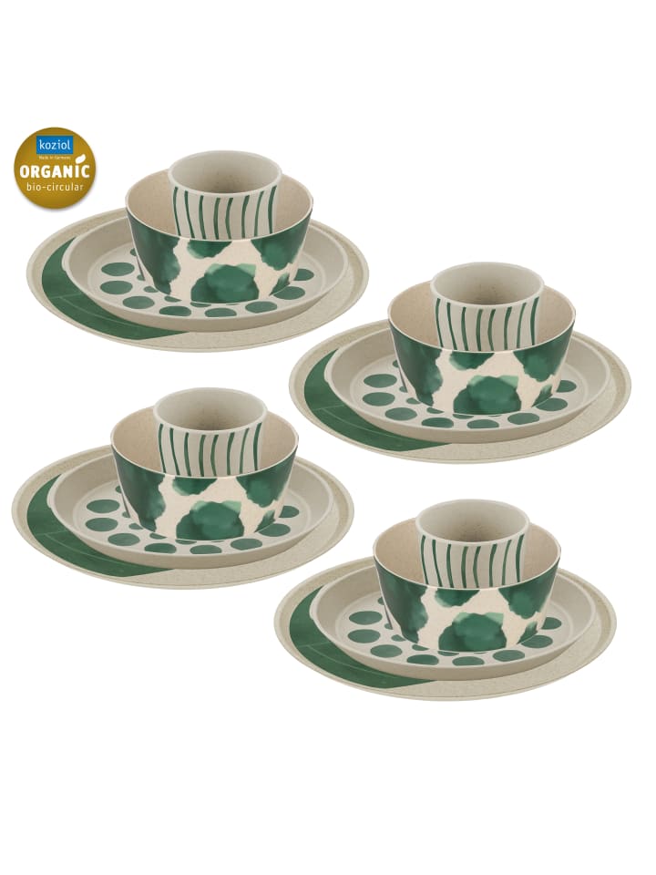CONNECT SET MONSTERA - Geschirrset 16-teilig in nature desert sand