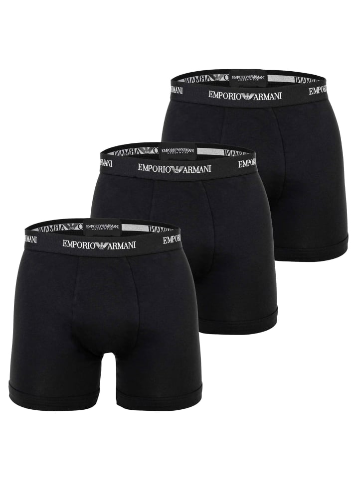 Boxershort 3er Pack in Schwarz