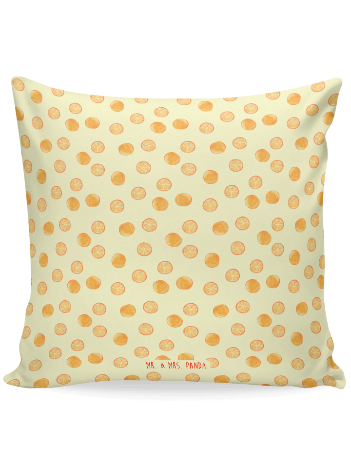40x40 Kissen Zitrus Orange ohne Spruch in Gelb