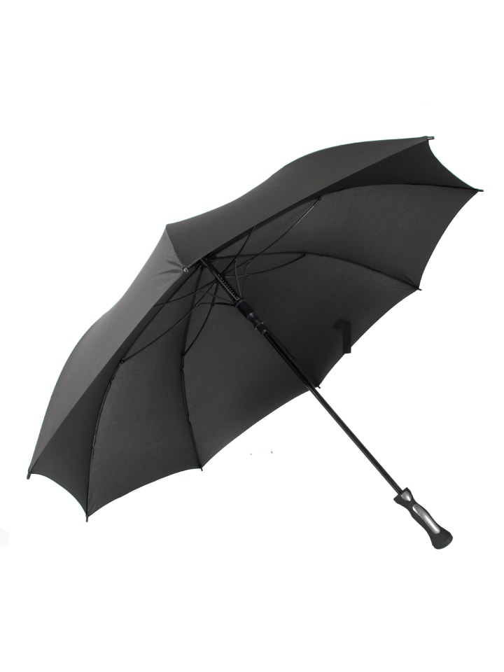 Teleskop Regenschirm Schwarz ø130 cm in Schwarz