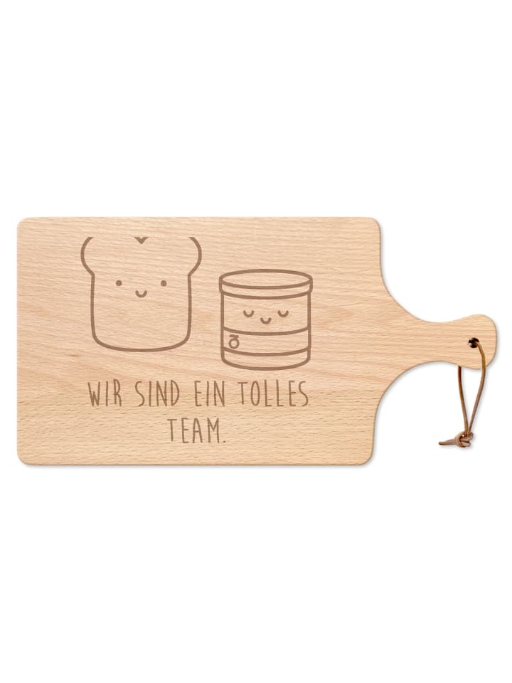 Holzbrett Toast Marmelade mit Spruch in Transparent