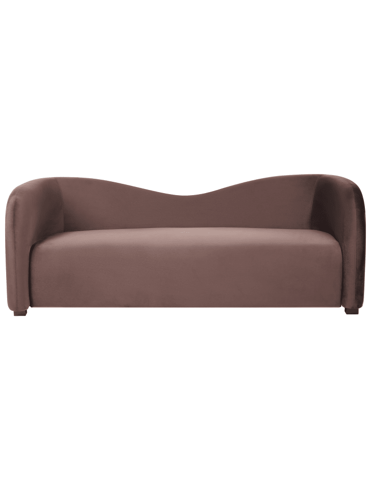 3-Sitzer Sofa VELTADA in Braun - (W) 205 x (H) 75 x (L) 90 cm