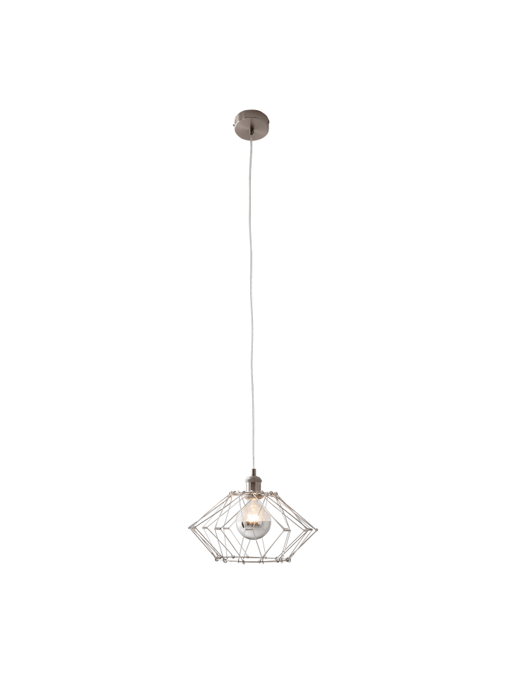Pendelleuchte "FYN" in silber - (L)40 cm x (B)40 cm x (H)110 cm