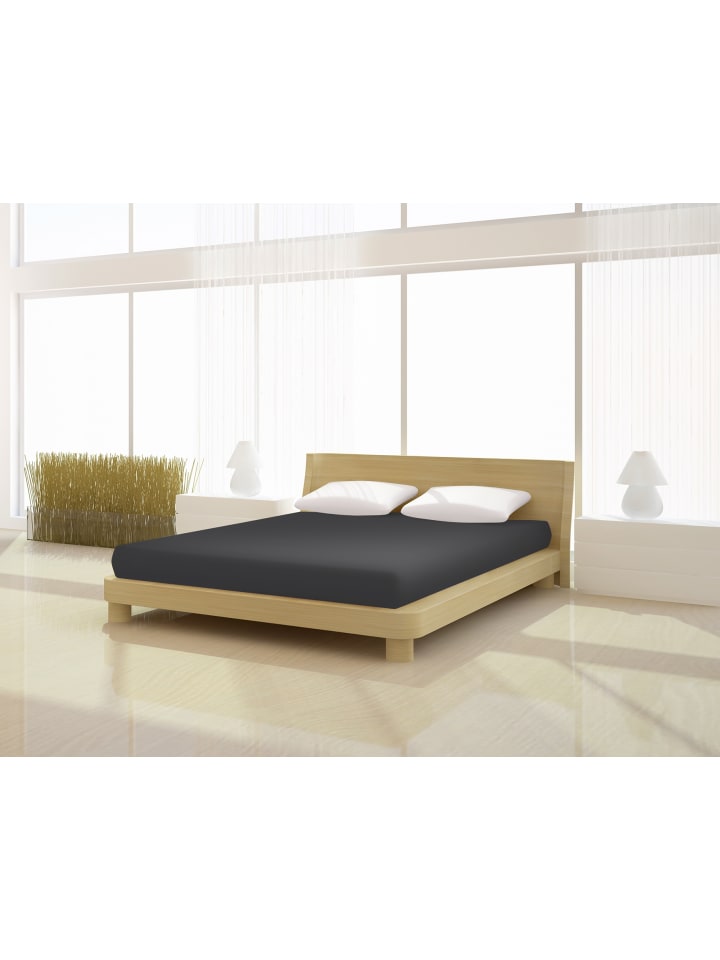 Spannbetttuch Elastan classic 120-130 x 200-220 cm in granit