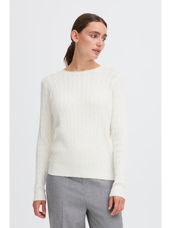 Rollkragenpullover OXSisse in Weiß