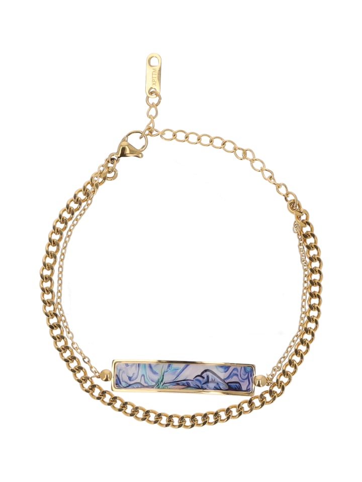 Women Multi-Chain Bracelet in Gold Multicolor
