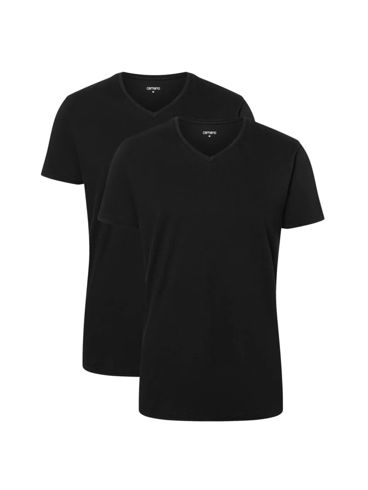T-Shirt 2er Pack in Schwarz