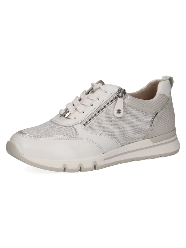 Schnürschuhe in white/silver