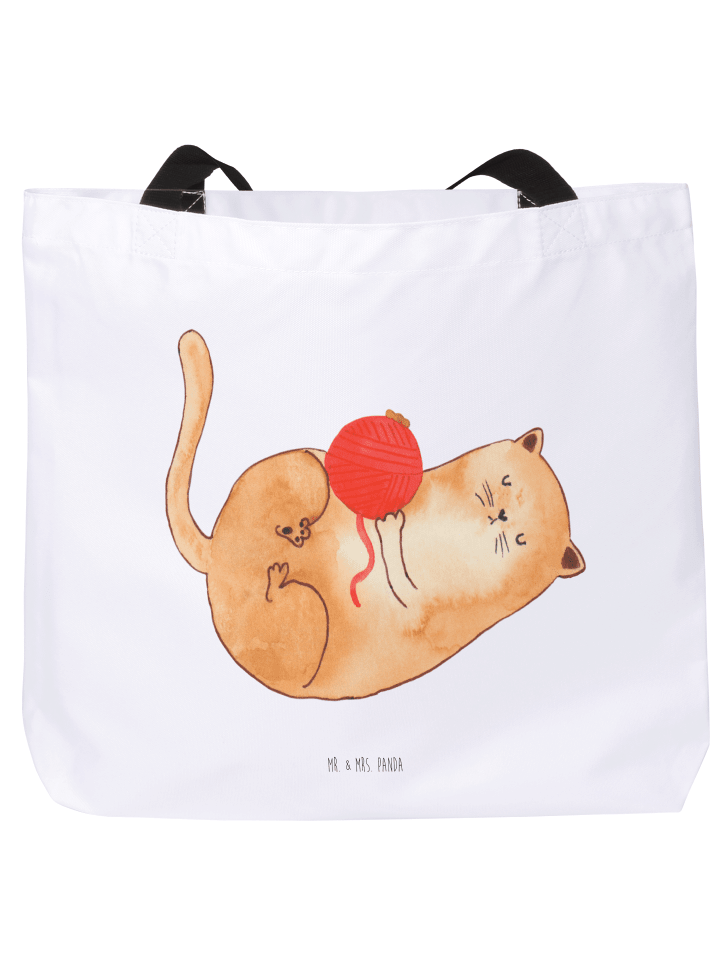 Totebag Katze Wolle ohne Spruch in Weiß