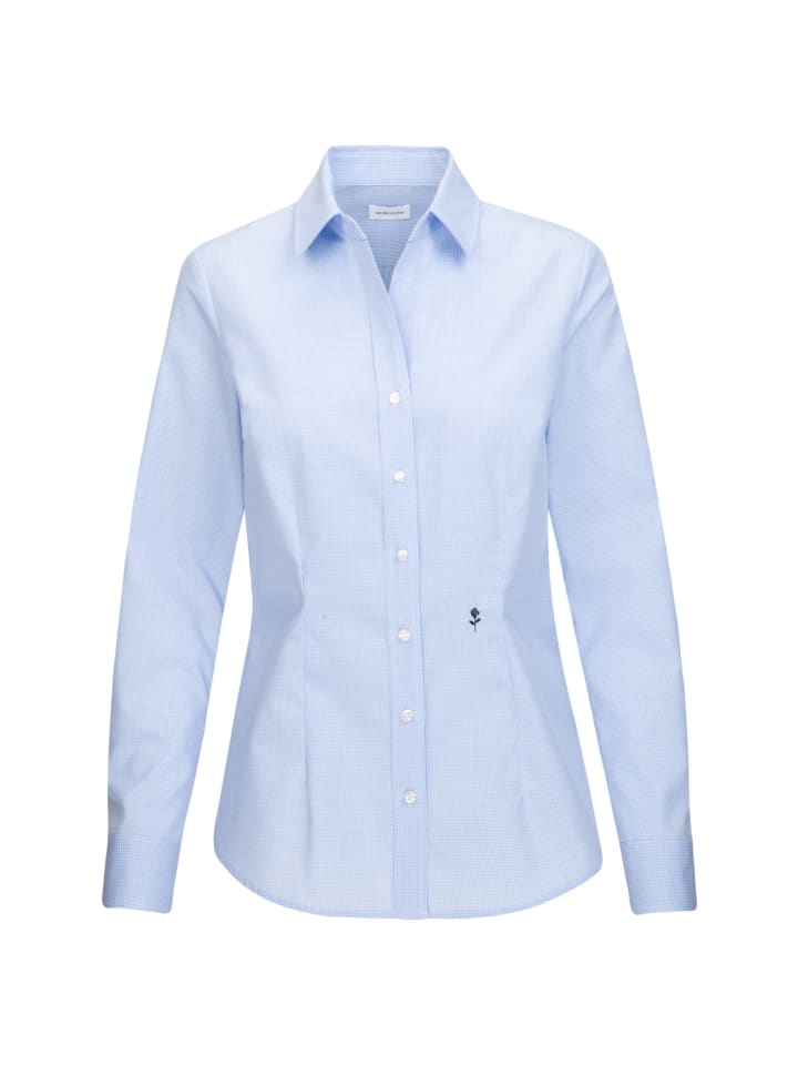 Hemdbluse Slim in Hellblau