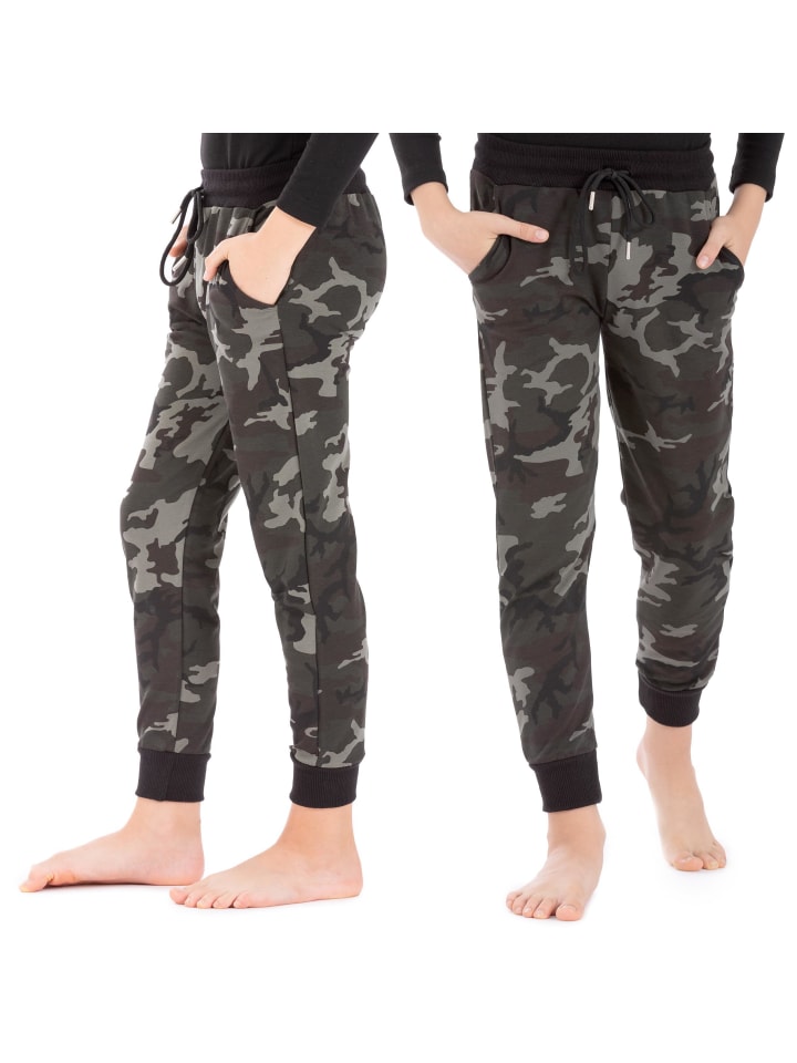 Freizeithose Trainingshose Sporthose - Camouflage - Bunt