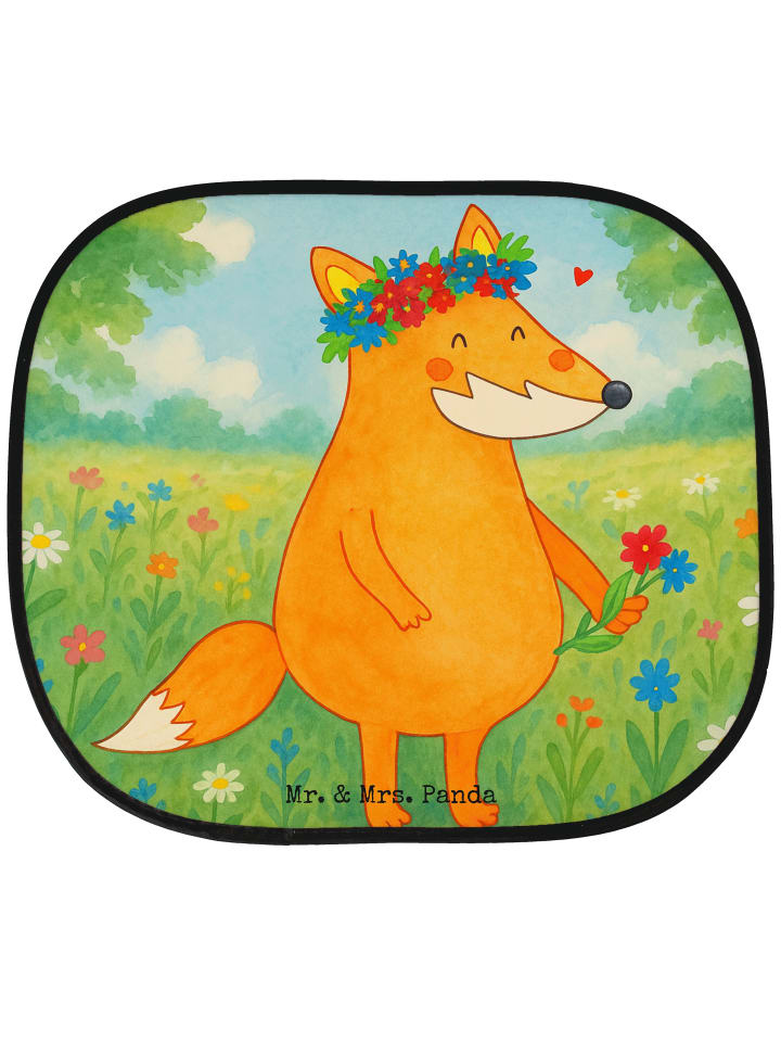 Sonnenschutz Autofenster Fuchs Blumen Design oh... in Weiß