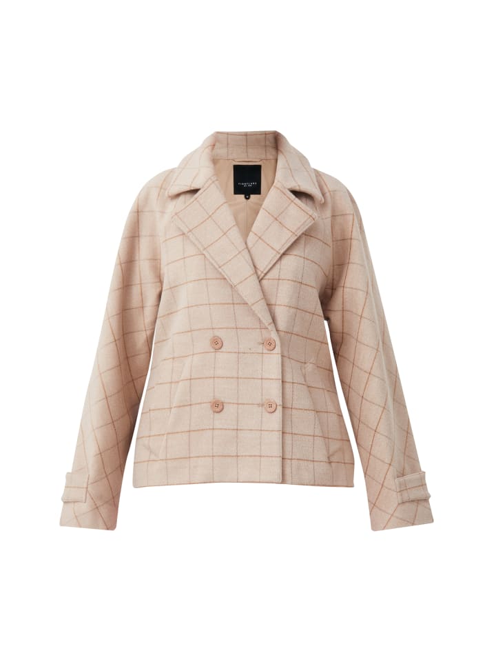 Blazer Karo in beige
