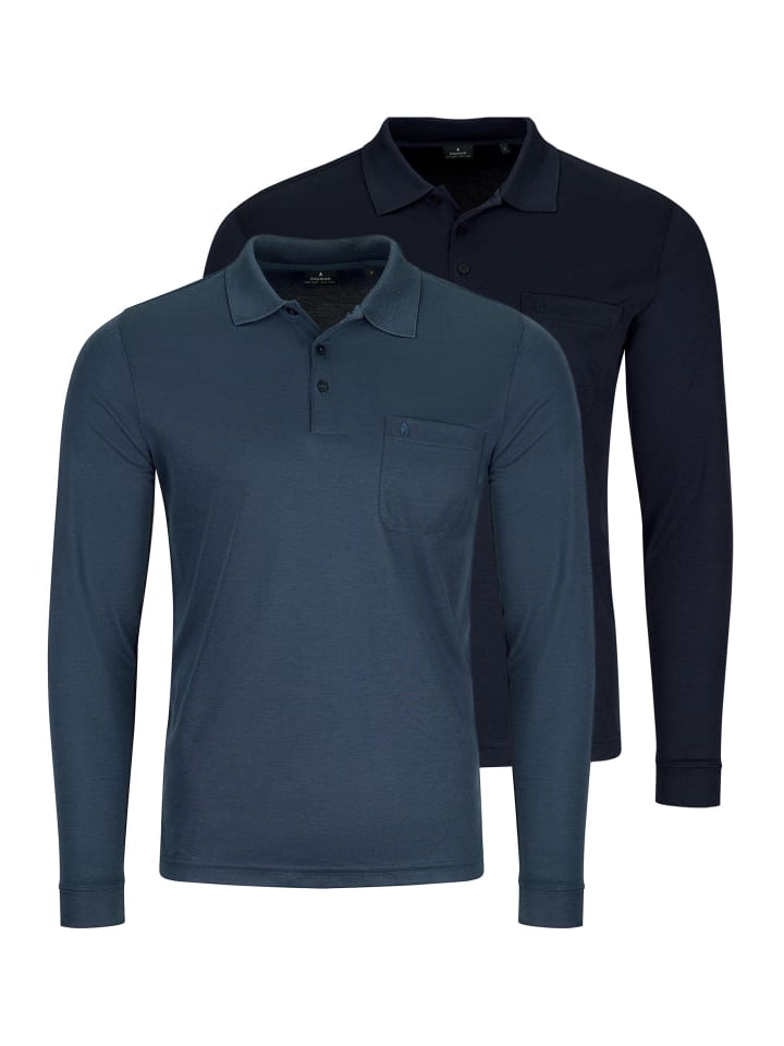 Poloshirt Basic in Blau / dunkelblau
