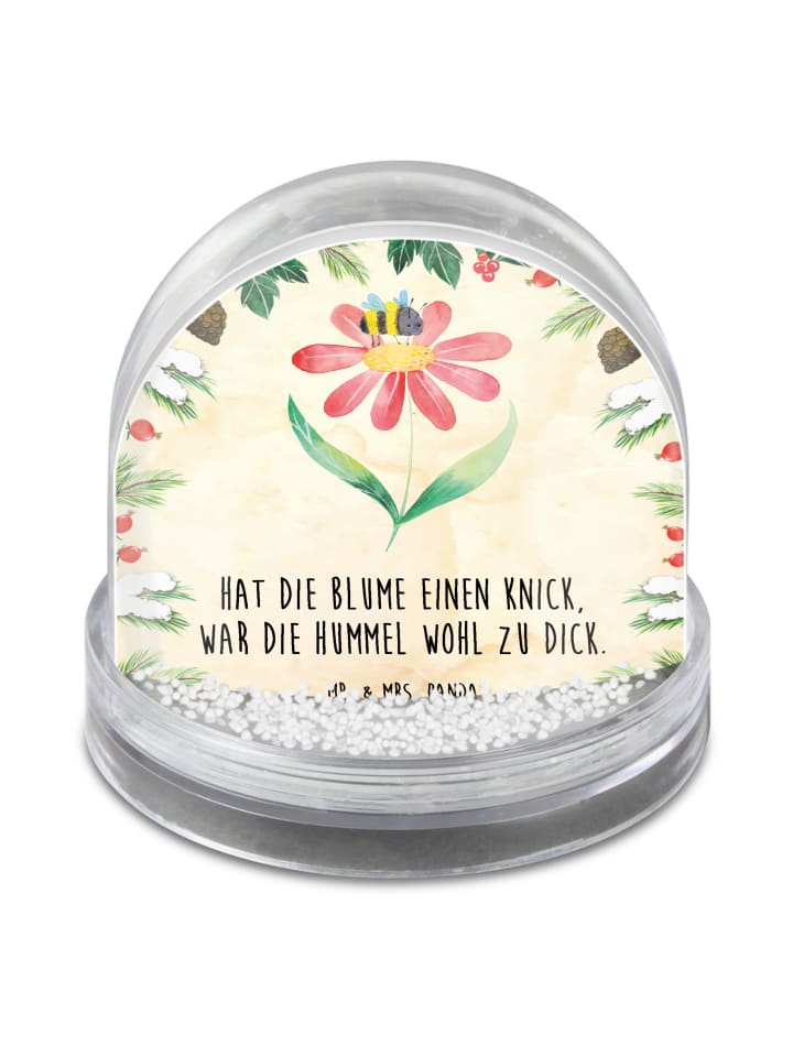 Dekokugel Hummel Blume mit Spruch in Naturpapier