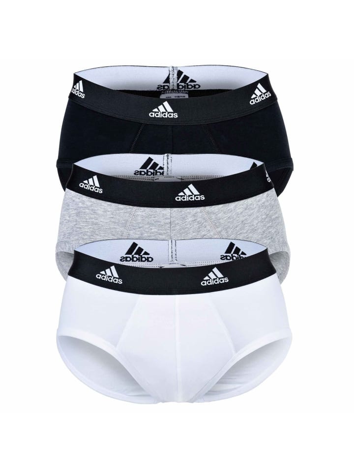 Slip 3er Pack in Weiß/Grau/Schwarz
