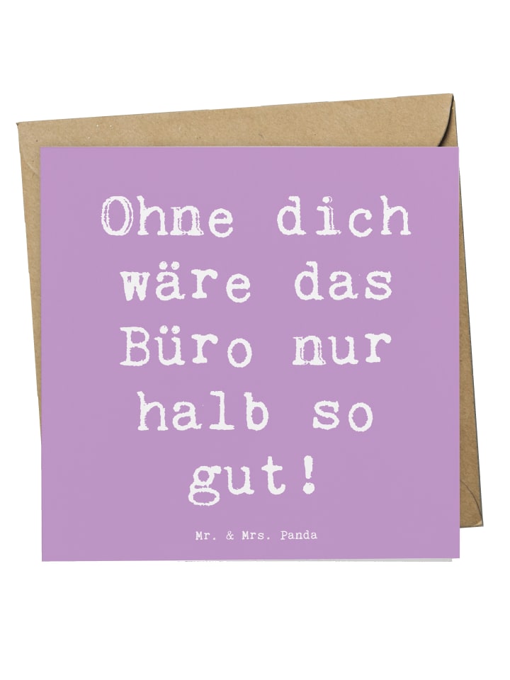 Klappkarte Spruch Sekretärin Beste mit Spruch in Lavendeltraum