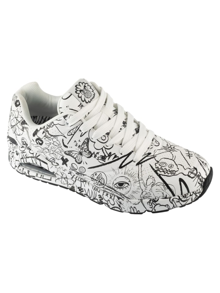Skechers Uno - Process Sketch in Weiß