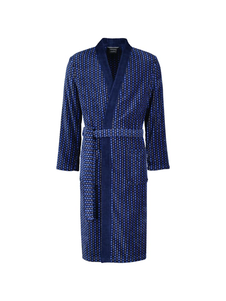 Cawö Bademäntel Herren Kimono Graphic 4851 blau - 11 in blau - 11