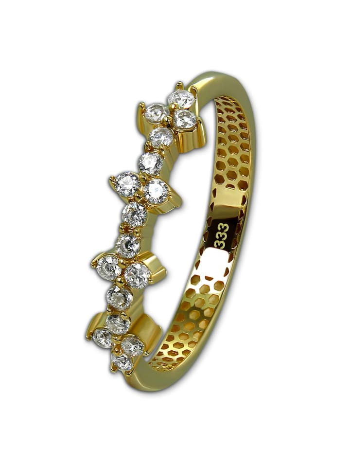 333 Gelbgold - 8 Karat Damen Ringe Blümchen Fingerring 60 (19,1)