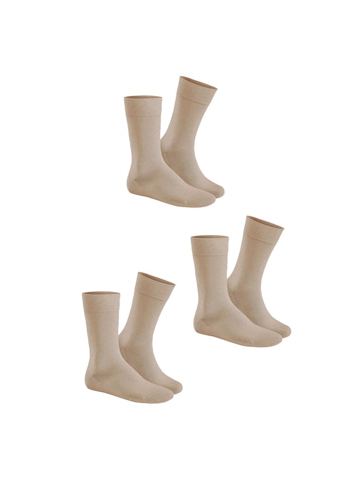 Socken Simply³ 3-Pack in Beige-mel.