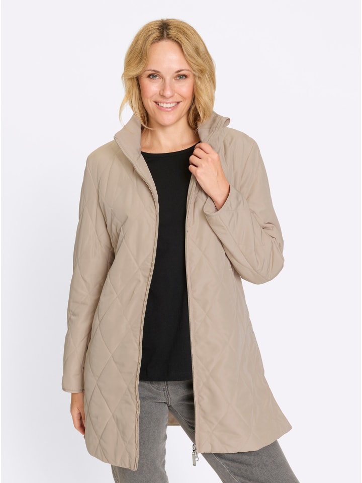 Longjacke in beige