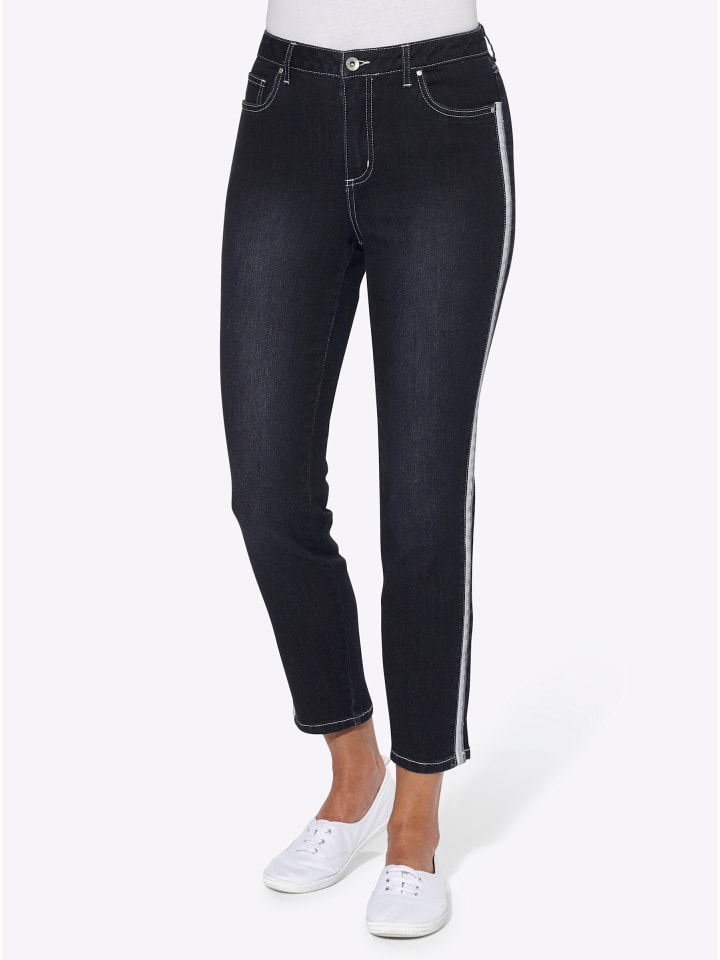 7/8-Jeans in darkblue-stone-washed