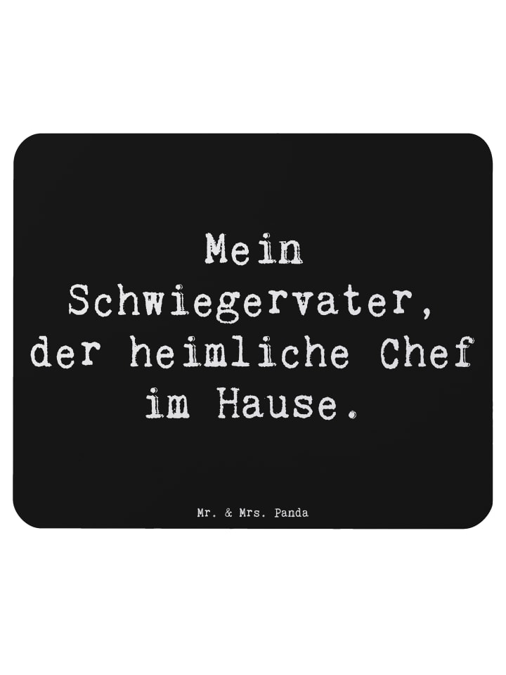 Mauspad Schwiegervater Chef mit Spruch in Schwarz