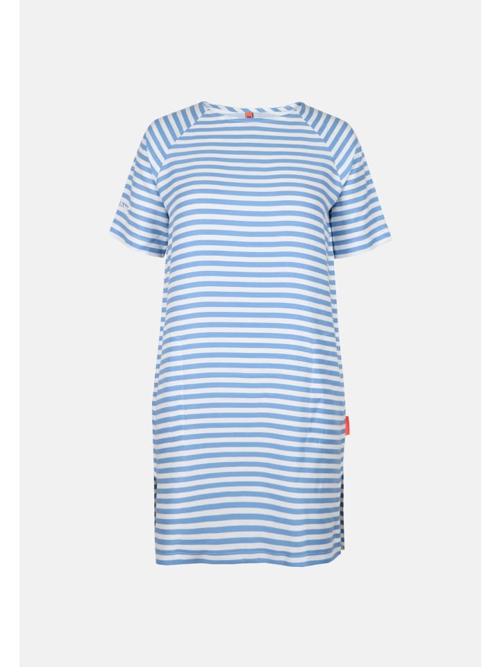 Knielanges Kleid (Midi) UPHEBEN - STRIPES Offwhite Ice Blue