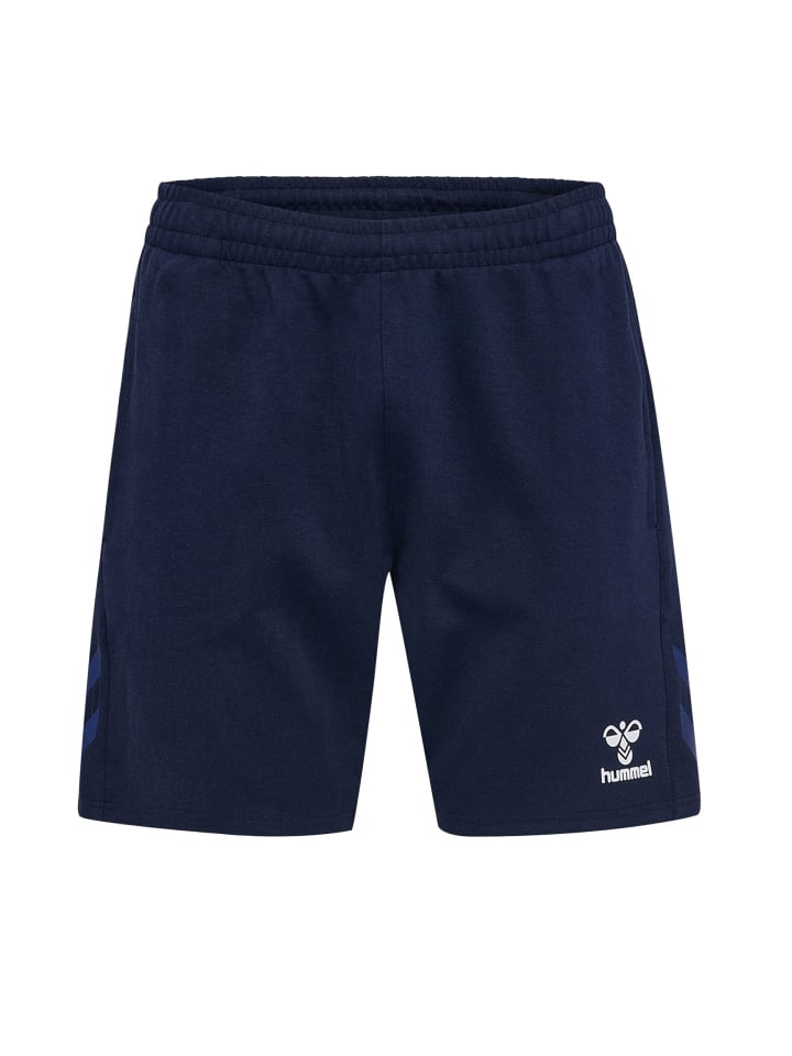 Sweatshorts mit verstellbarem Bund in Blau