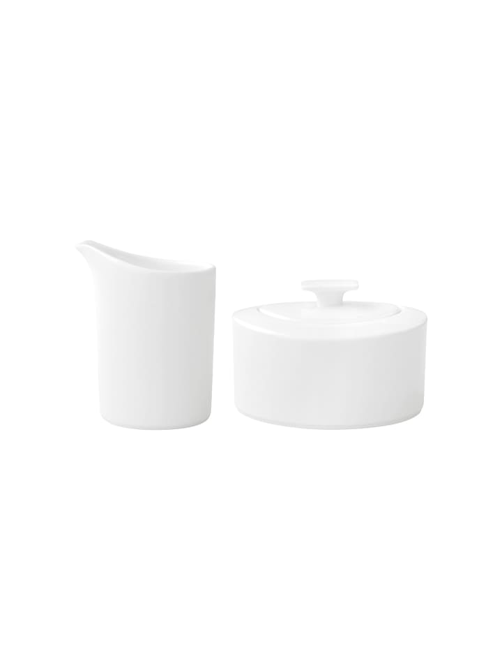 2er Set Milch- und Zuckerset Modern Grace in Weiß