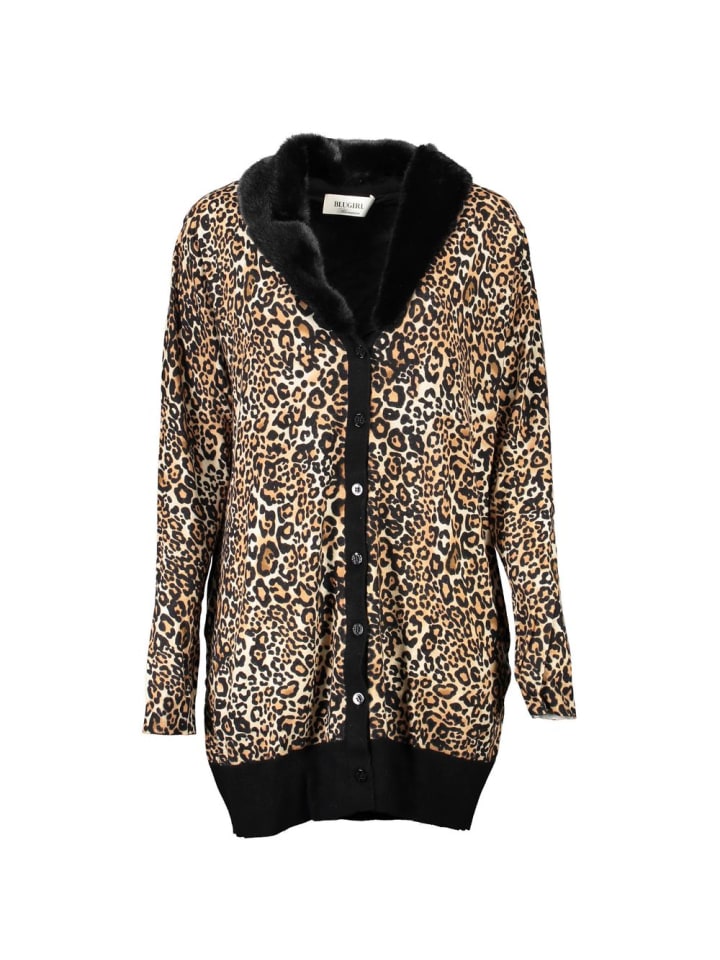Schwarz Viskose Damen Strickjacke