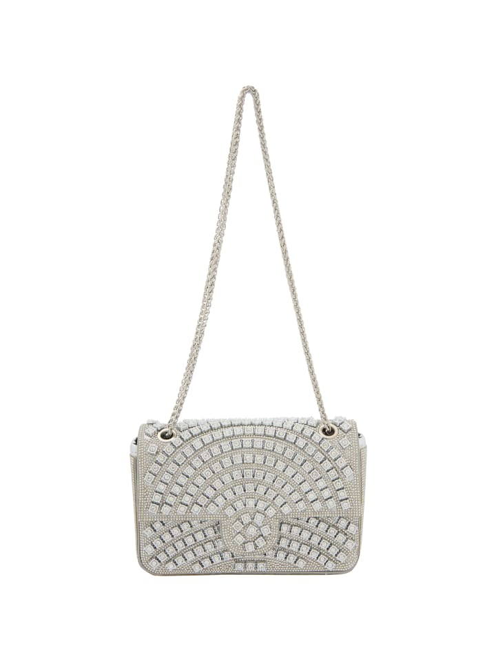 Women Flap Bag in Silver