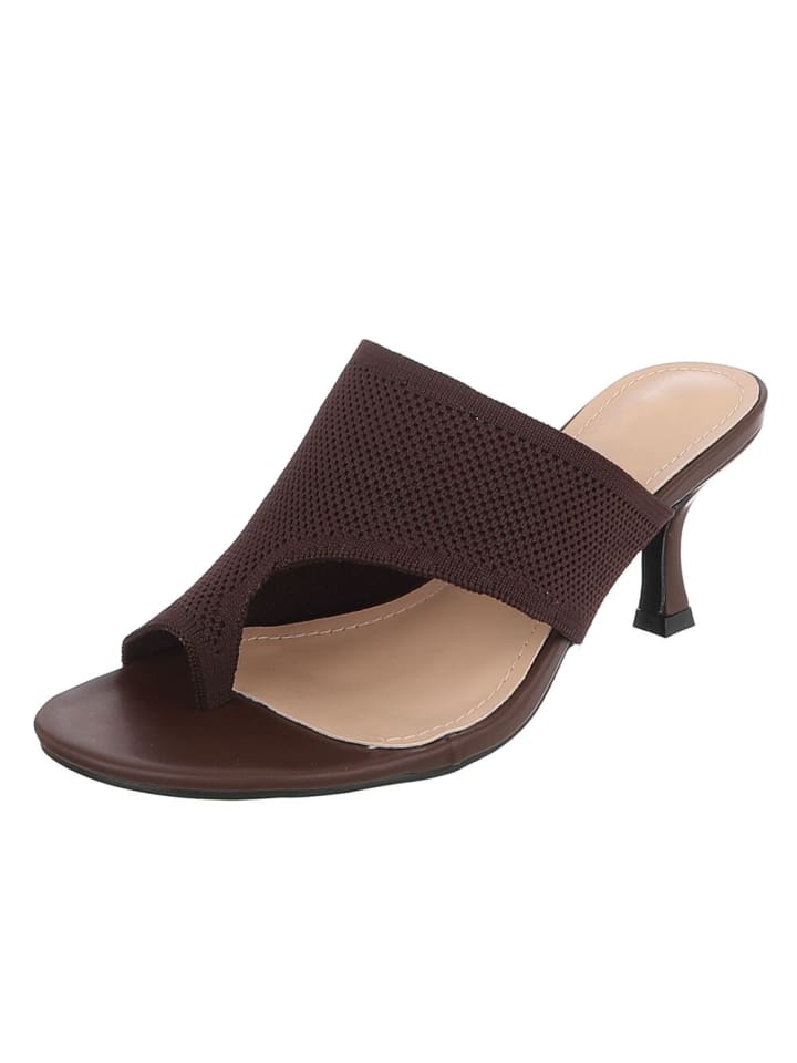 High-Heel Sandalette in Braun