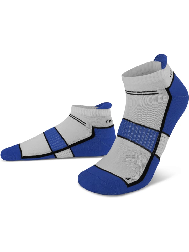 4 Paar Running Sneakersocken mit Fersenlasche in Cobald