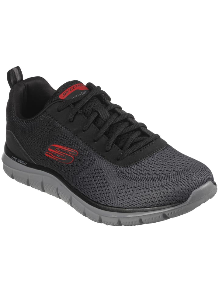 Freizeitschuhe in schwarz/rot