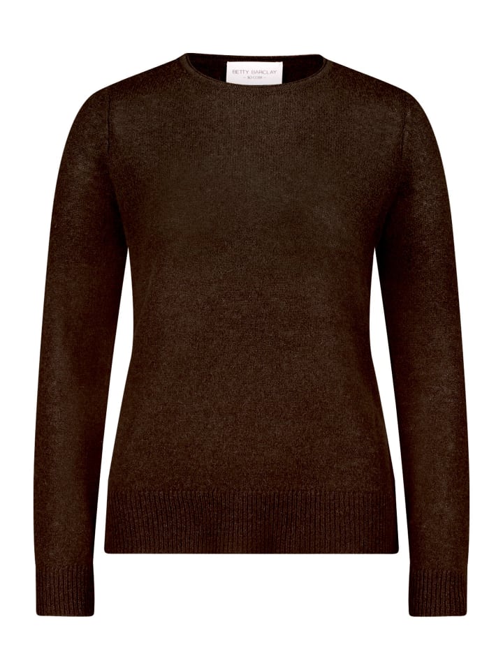 Kaschmir-Pullover mit Rundhalsausschnitt in Light Maroon
