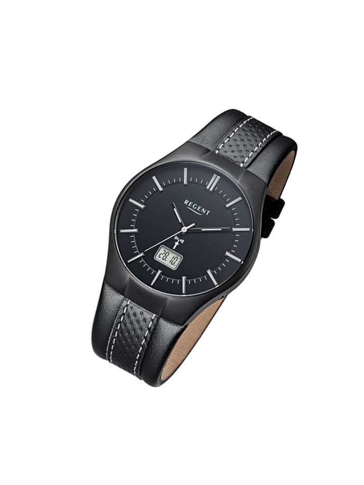 Funkuhr Regent Funkuhren schwarz mittel (ca. 39mm)