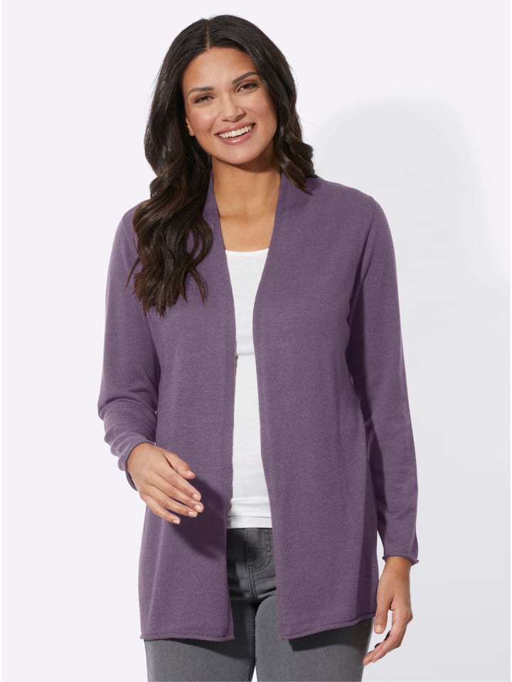 Strickjacke in feige-meliert
