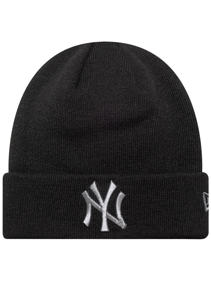New Era Metallic Beanie New York Yankees Hat in Schwarz