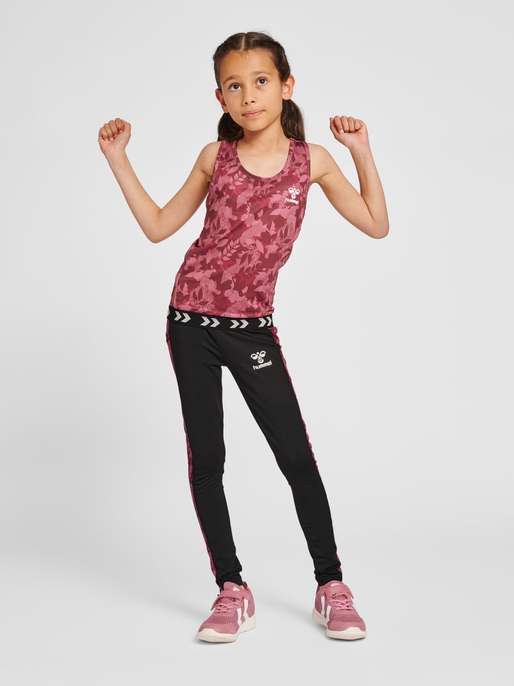 Verstellbare Taille Leggings Hmlnanna Mädchen in DECO ROSE