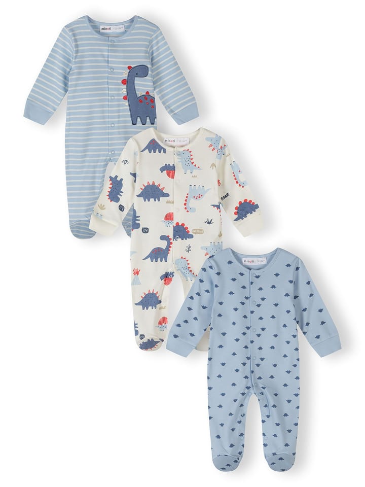 3-er Pack Strampler 28BABYPACK25 in hellblau