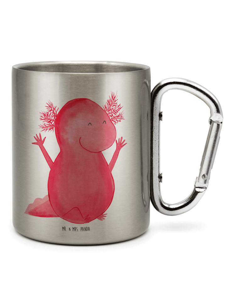 Kaffeetasse Axolotl Hurra ohne Spruch in Silber