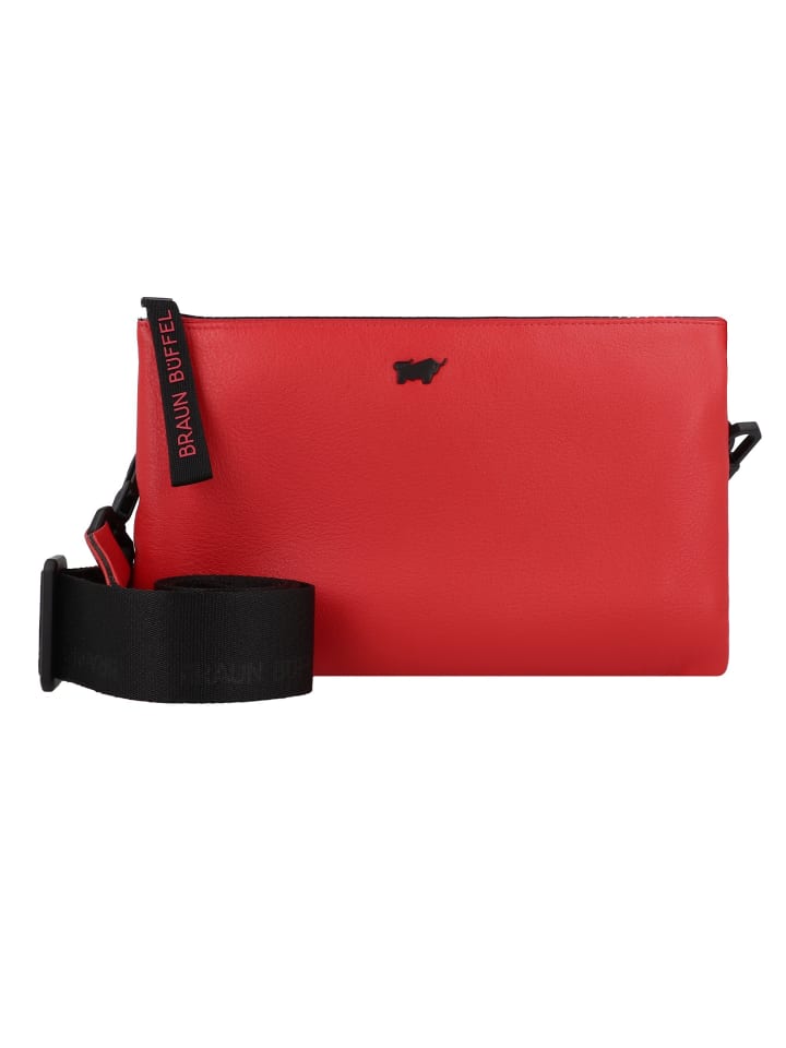 Capri Umhängetasche RFID Schutz Leder 23 cm flame red